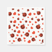 Serviette En Papier Plaques de papier Red Ladybug (Devant)