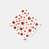 Serviette En Papier Plaques de papier Red Ladybug (Coin)