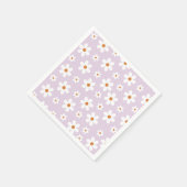 Serviette En Papier Plaques de papier violet super Retro Daisy (Coin)