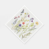 Serviette En Papier Plaques de pique-nique - Jolies Fleurs sauvages (Coin)