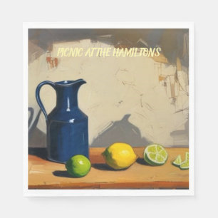 Serviette En Papier Plaques de pique-nique - Jug rustique Italianate L