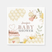 Serviette En Papier Plaques en papier Baby shower d'abeille (Devant)