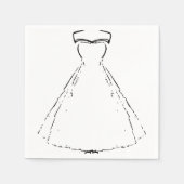 Serviette En Papier Plaques en papier Carré traditionnel Mariage (Devant)