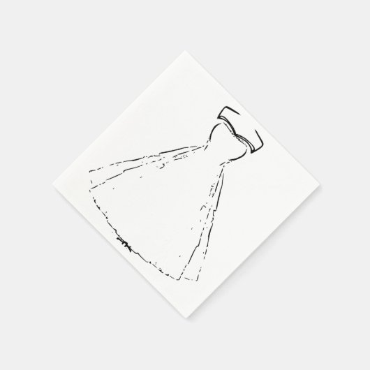 Serviette En Papier Plaques en papier Carré traditionnel Mariage (Coin)