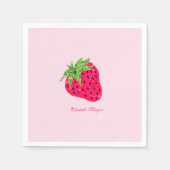 Serviette En Papier Plaques en papier cool Parties scintillant fraise (Devant)