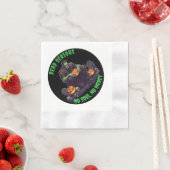 Serviette En Papier 🖤 Plaques papier Black Frankenstein 💀 🎉 (En situation)