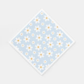 Serviette En Papier Plaques papier bleu marguerite rétro (Coin)
