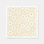 Serviette En Papier Plaques papier rétro Super Daisy Tan Anniversaire (Devant)