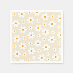 Serviette En Papier Plaques papier rétro Super Daisy Tan Anniversaire