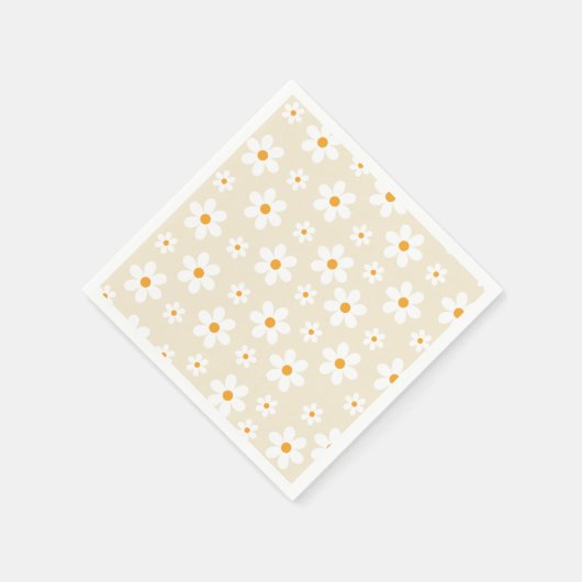 Serviette En Papier Plaques papier rétro Super Daisy Tan Anniversaire (Coin)