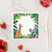 Serviette En Papier Plaques papier Safari Anniversaire (En situation)