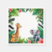 Serviette En Papier Plaques papier Safari Anniversaire (Devant)
