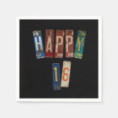 Serviette En Papier plaques rouillées pour 16e anniversaire (Devant)