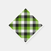 Serviette En Papier Plaques Tartan simples Vert néon (Coin)