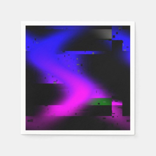 Serviette En Papier Plasma noir brillant (Devant)
