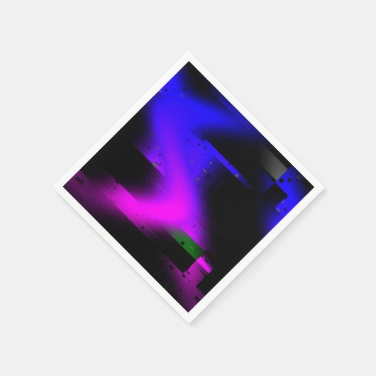 Serviette En Papier Plasma noir brillant (Coin)