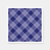 Serviette En Papier Plat Bleu Et Blanc (Devant)