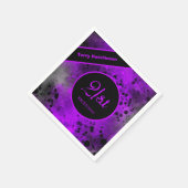 Serviette En Papier Plat de peinture violet rétro personnalisé (Coin)