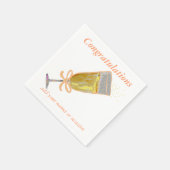 Serviette En Papier Plat de Toast Champagne (Coin)
