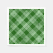 Serviette En Papier Plat Vert Et Blanc (Devant)