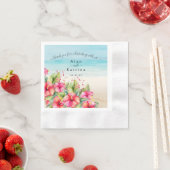 Serviette En Papier Plate de papier de destination de la plage d'Hibis (En situation)