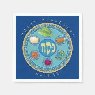 Serviette En Papier Plate de Pâque Kosher Pesach