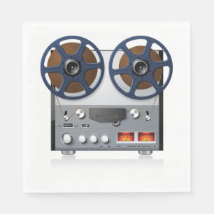Serviette En Papier Platine à bande vintage pour audiophile