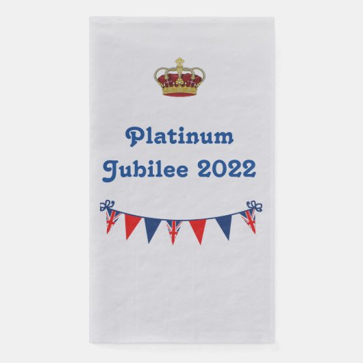 Serviette En Papier Platinum Jubilee 2022 Papier Serviettes d'hôtes (Devant)