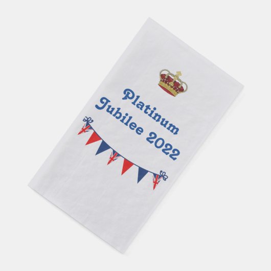 Serviette En Papier Platinum Jubilee 2022 Papier Serviettes d'hôtes (Coin)