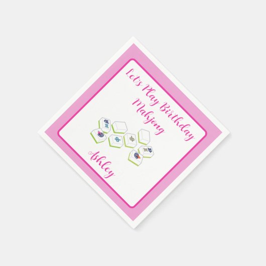 Serviette En Papier Play Birthday Mahjong PERSONALIZE (Coin)