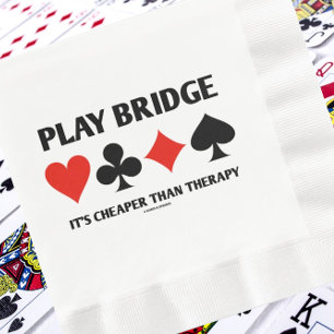 Serviette En Papier Play Bridge C'est moins cher que la thérapie 4 cos