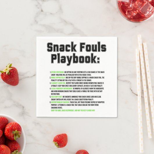Serviette En Papier Playbook Snack Fouls (En situation)