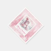 Serviette En Papier Playful Pinkmas Christmas Napkins Winter Scene Kid (Coin)