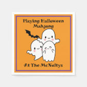 Serviette En Papier Playing Halloween Mahjong Personalize NAME (Devant)