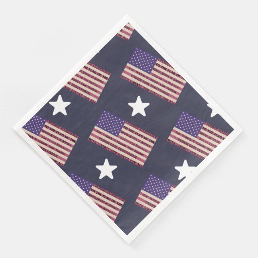 Serviette En Papier Pledge of Allegiance Flag (Coin)