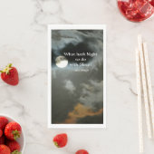 Serviette En Papier Pleine lune avec citation nocturne Mystérieuse (En situation)