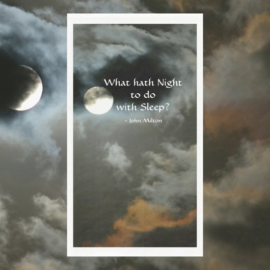 Serviette En Papier Pleine lune avec citation nocturne Mystérieuse