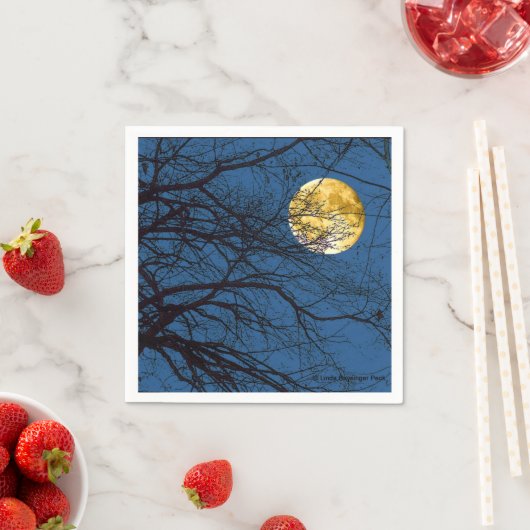 Serviette En Papier Pleine lune Branches arborescentes (En situation)