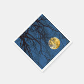 Serviette En Papier Pleine lune Branches arborescentes (Coin)