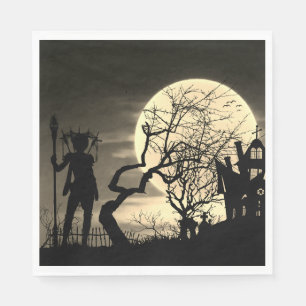 Serviette En Papier Pleine lune éffrayante