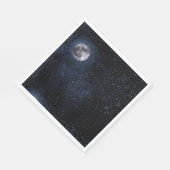 Serviette En Papier Pleine lune Nuit Sky Stars Espace extra-atmosphéri (Coin)