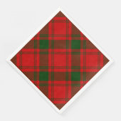 Serviette En Papier Pli vert rouge tartan MacQuarrie (Coin)