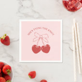 Serviette En Papier Plier le noeud rose Coquette Papier serviettes (En situation)