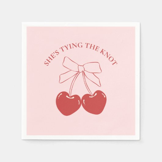 Serviette En Papier Plier le noeud rose Coquette Papier serviettes (Devant)
