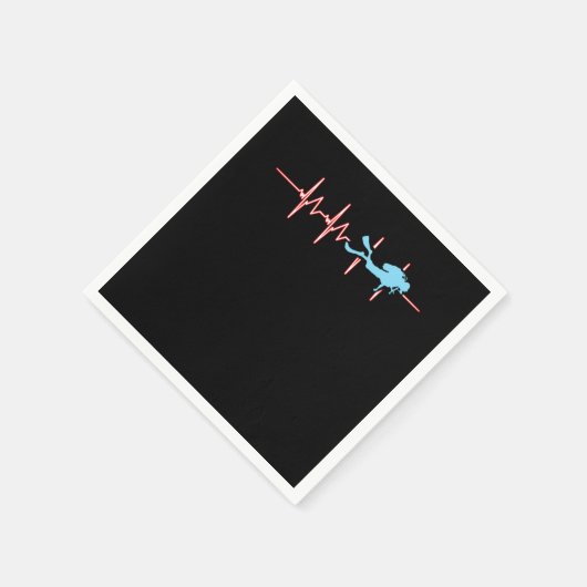 Serviette En Papier Plongée Heartbeat Plongée Surf Swimmin (Coin)