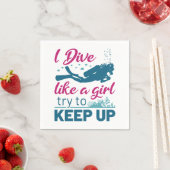 Serviette En Papier Plongée sous-marine Je plonge comme une fille Essa (En situation)