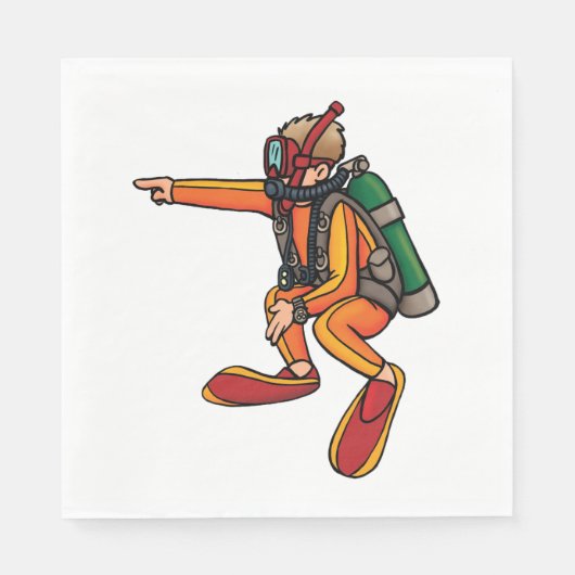 Serviette En Papier Plongeur (Devant)