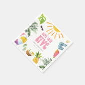 Serviette En Papier Plongez dans cinq piscines fête d'anniversaire (Coin)