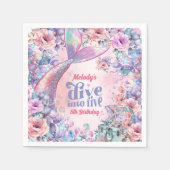 Serviette En Papier Plongez dans la queue de sirène pailletée Five Flo (Devant)