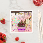 Serviette En Papier Pluie Arroses Candy Land Sweets Party (En situation)